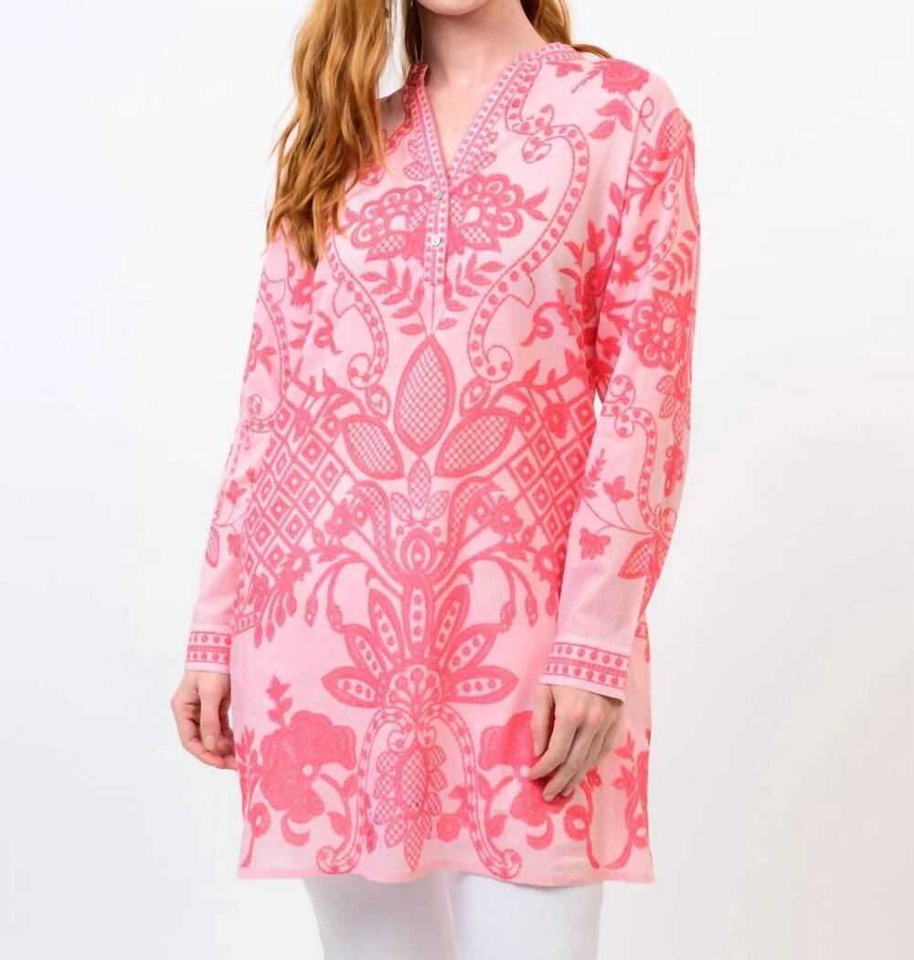 NEW IVY JANE molly tunic dress in coral